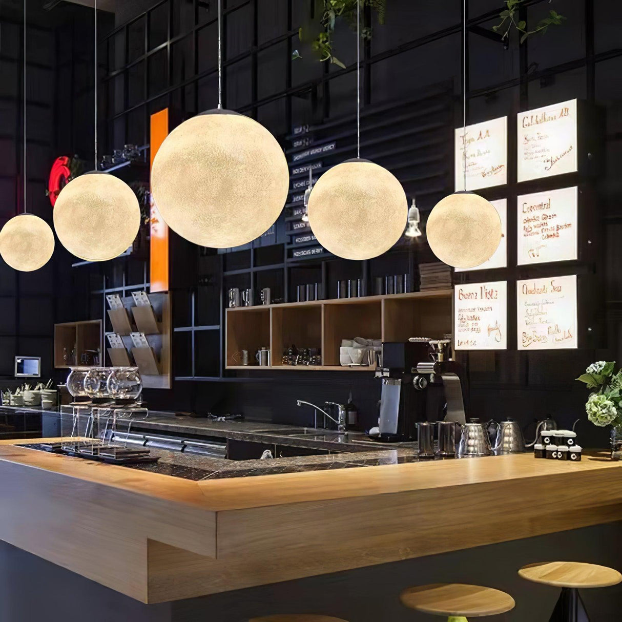 Modern Moon Pendant Light  Celestial Sphere Design - Product detail 15
