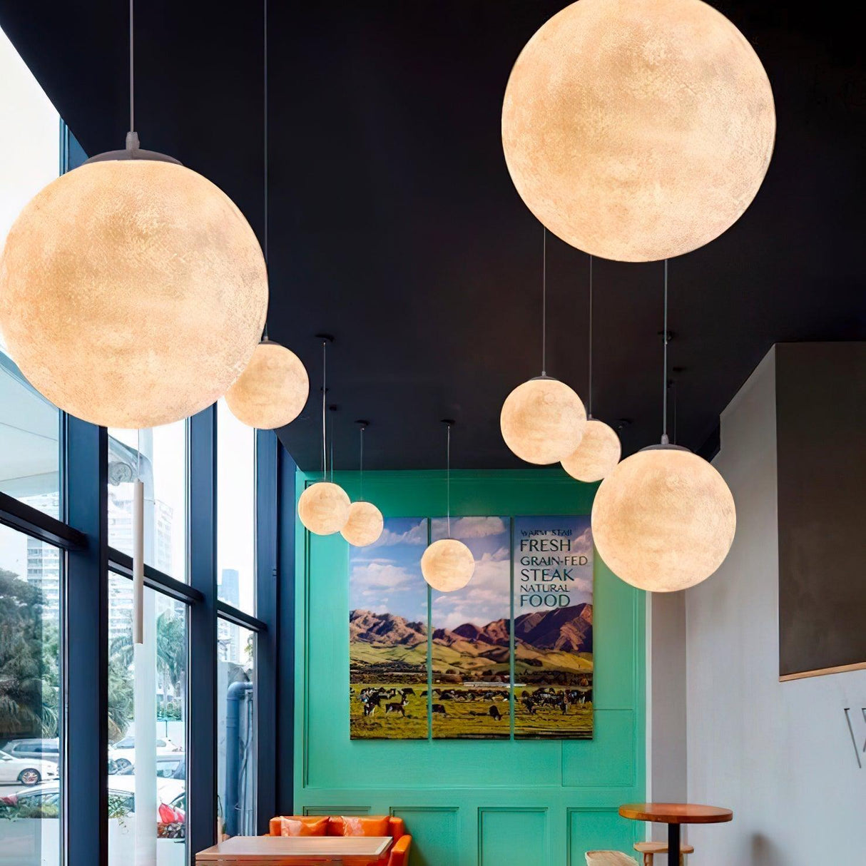 Modern Moon Pendant Light  Celestial Sphere Design - Product detail 20