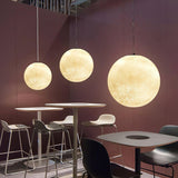 Modern Moon Pendant Light  Celestial Sphere Design - Product showcase