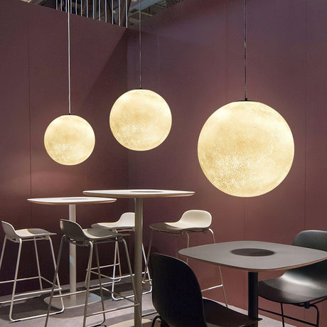 Modern Moon Pendant Light  Celestial Sphere Design - Product showcase
