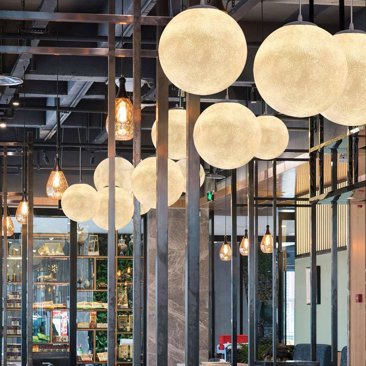 Modern Moon Pendant Light  Celestial Sphere Design - Product detail 32