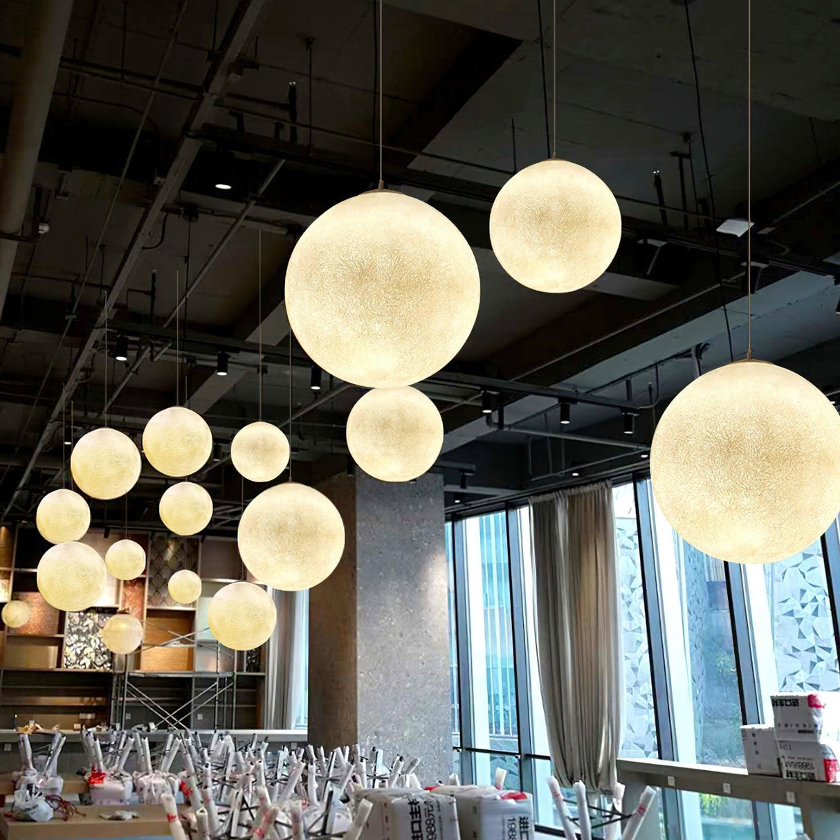 Modern Moon Pendant Light  Celestial Sphere Design - Product detail 33