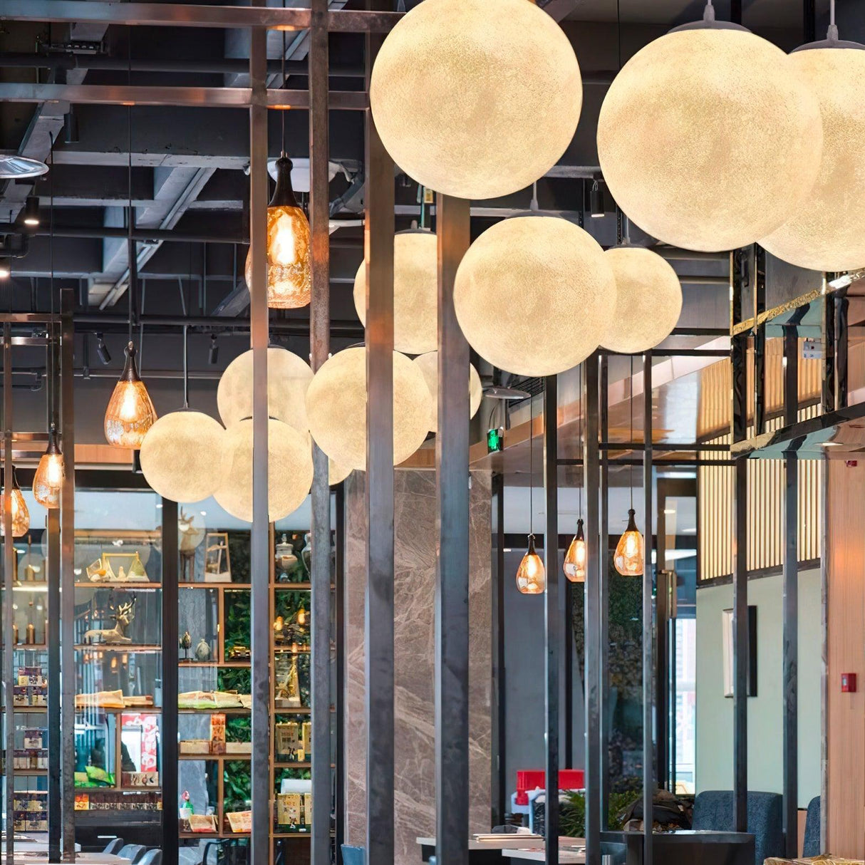 Modern Moon Pendant Light  Celestial Sphere Design - Product detail 36