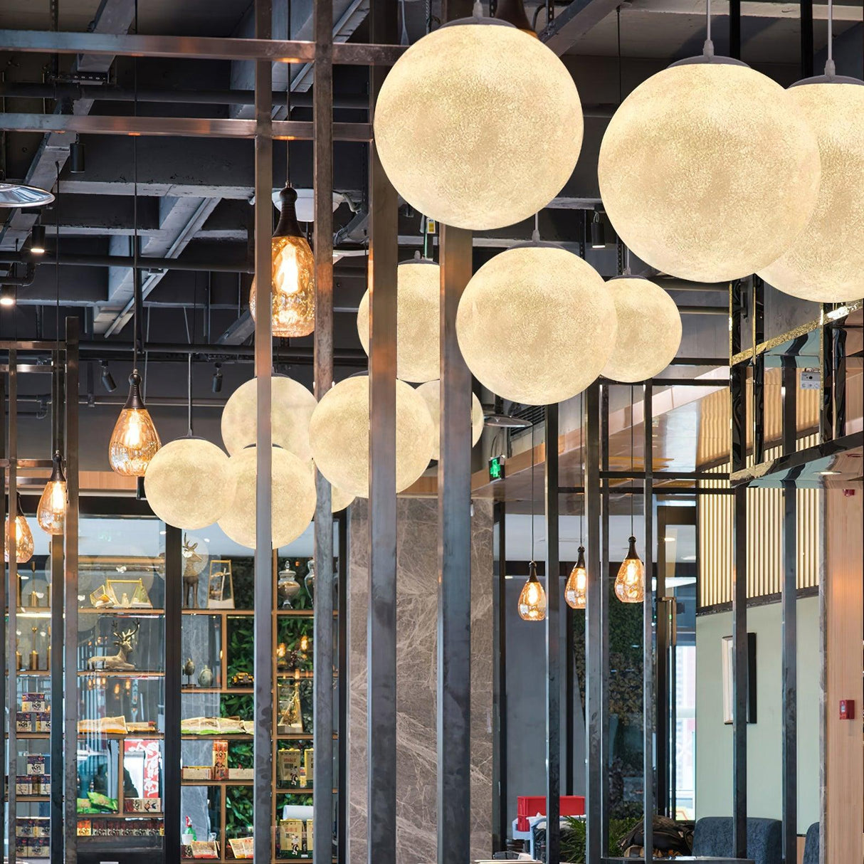 Modern Moon Pendant Light  Celestial Sphere Design - Product detail 45