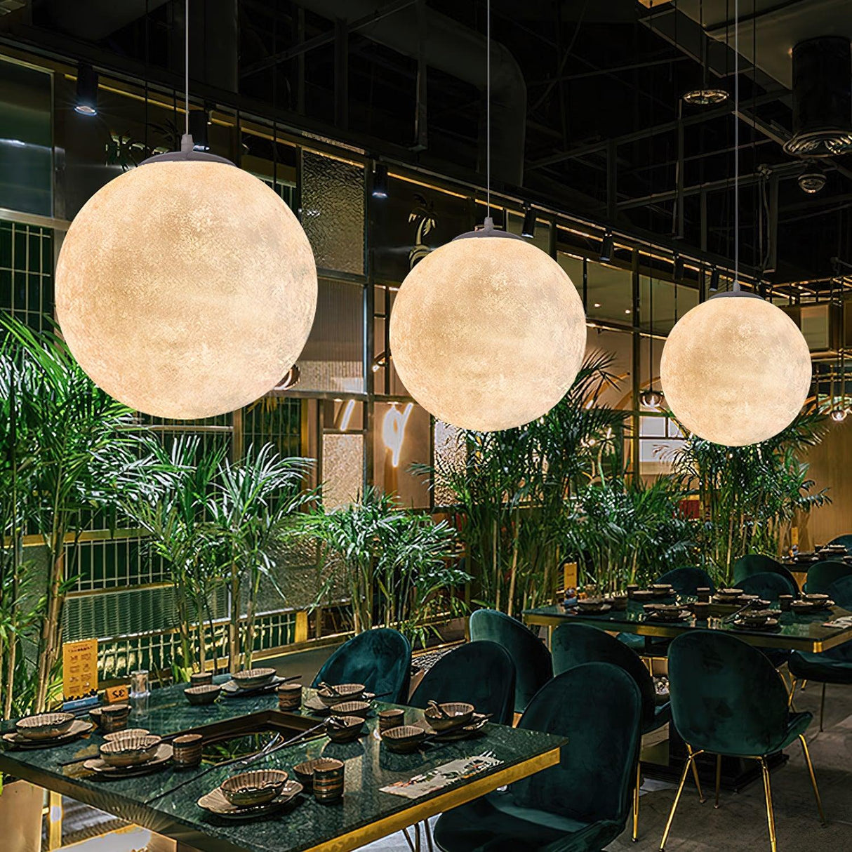 Modern Moon Pendant Light  Celestial Sphere Design - Product detail 40