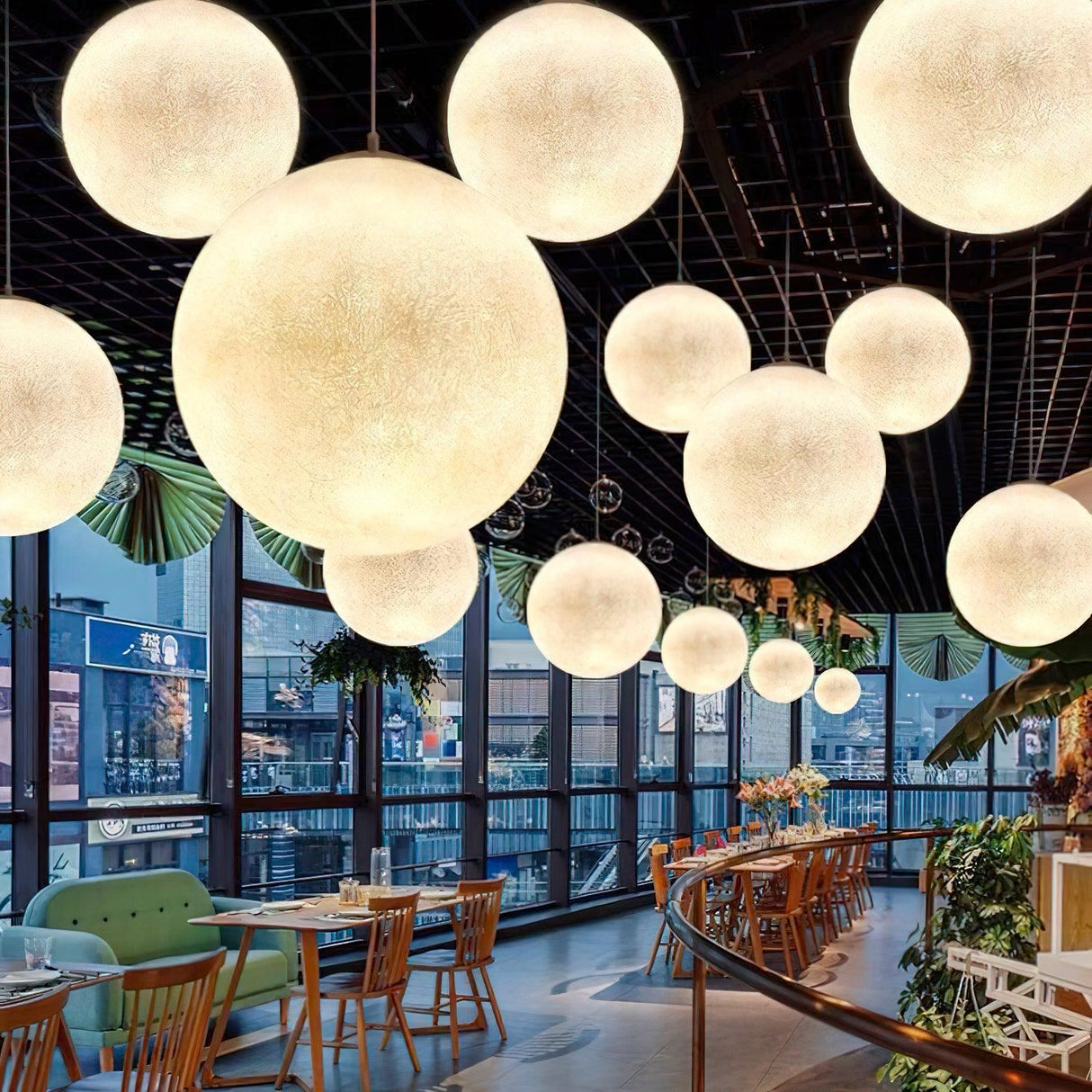 Modern Moon Pendant Light  Celestial Sphere Design - Product detail 4