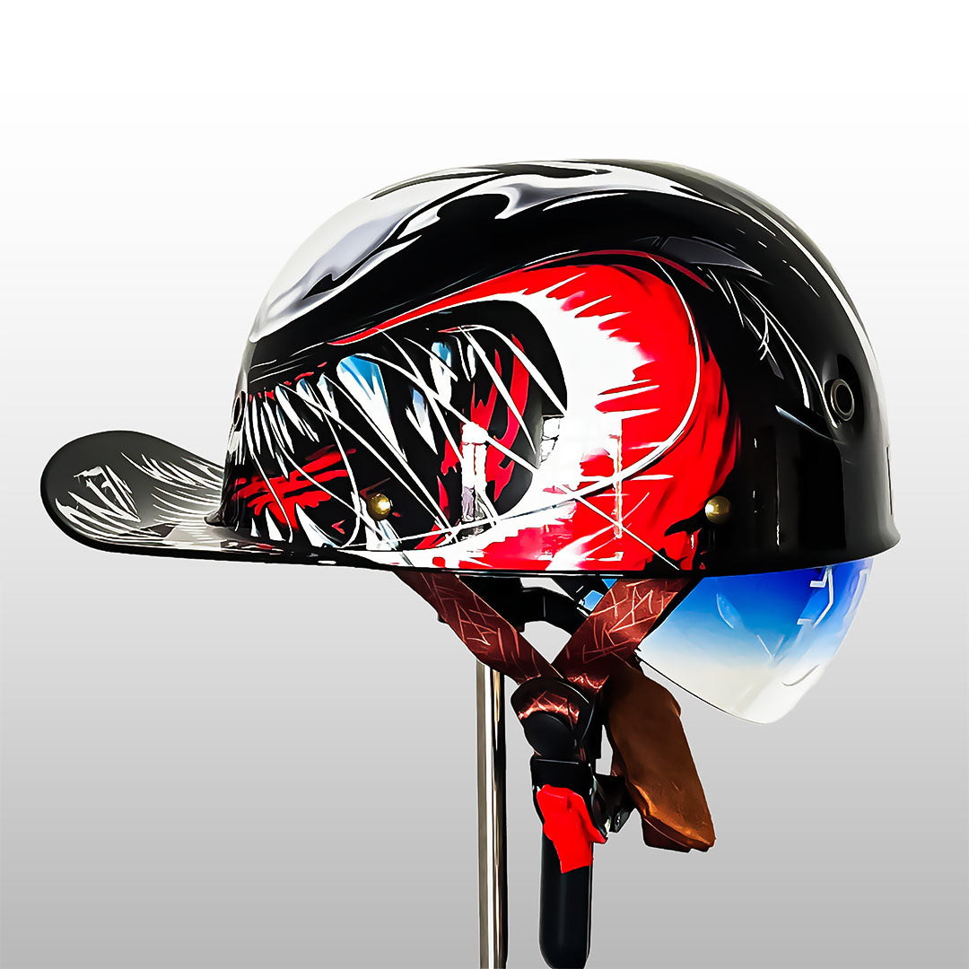 Motorcycle Baseball Cap Helmet  Golden Wings Design - Product detail 11