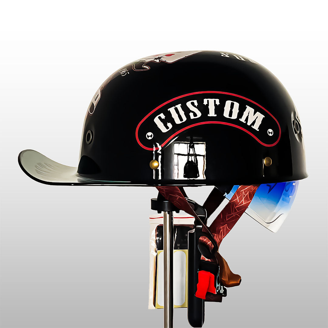 Motorcycle Baseball Cap Helmet  Golden Wings Design - Product detail 13