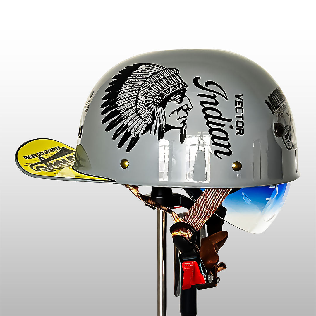 Motorcycle Baseball Cap Helmet  Golden Wings Design - Product detail 14