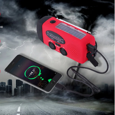 Emergency Weather Radio  Solar Powered LED Flashlight  Phone Charger - Product detail 6