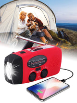 Emergency Radio Power Bank  Solar Hand Crank AMFM with LED Flashlight - Product example