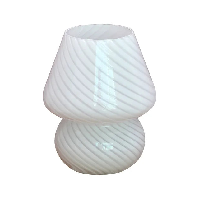 Modern Glass Table Lamp  Spiral Striped Mushroom Design - Product detail 7