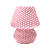 Modern Glass Table Lamp  Spiral Striped Mushroom Design - Product detail 8