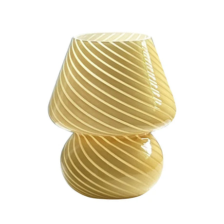 Modern Glass Table Lamp  Spiral Striped Mushroom Design - Product detail 9