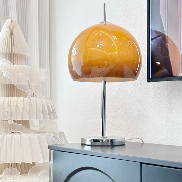Bauhaus Table Lamp  Amber Glass Dome Shade - Product detail 41