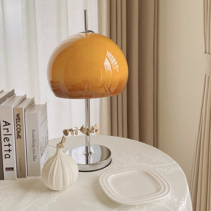 Bauhaus Table Lamp  Amber Glass Dome Shade - Product detail 42