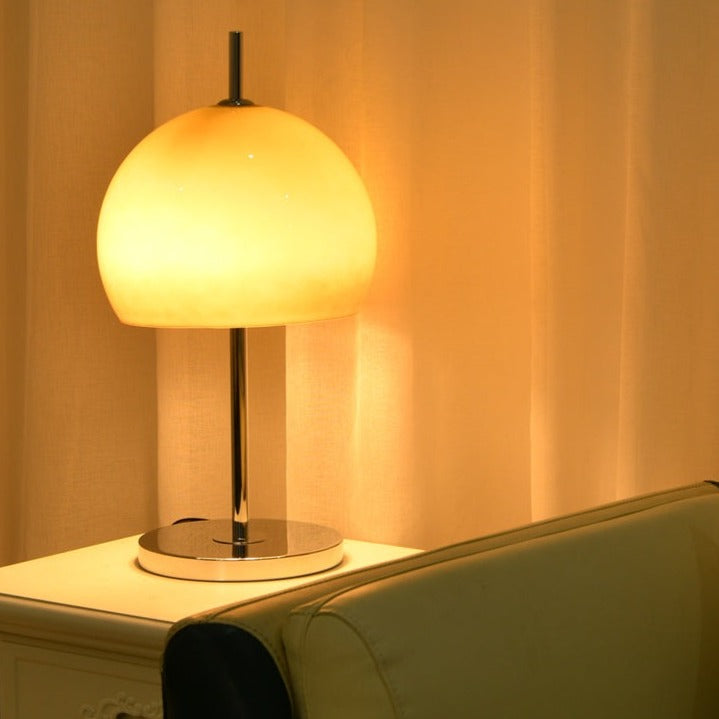 Bauhaus Table Lamp  Amber Glass Dome Shade - Product detail 13