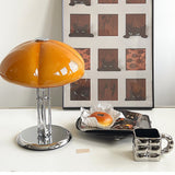 Bauhaus Table Lamp  Amber Glass Dome Shade - Product detail 60