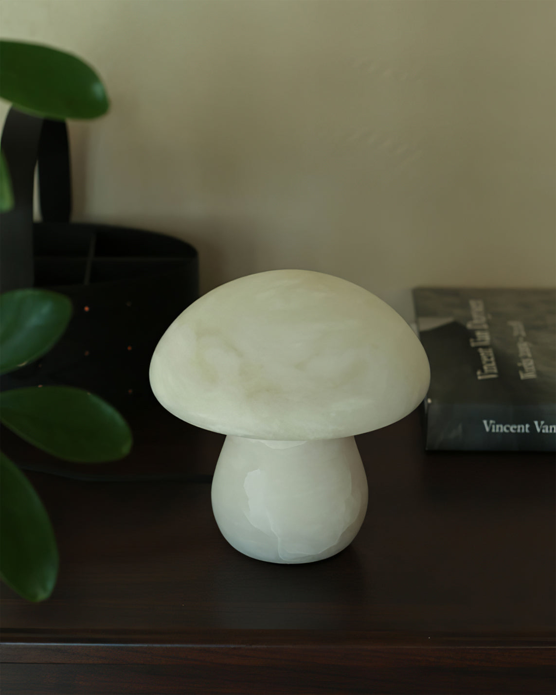 Mushroom Table Lamp  White Alabaster Design - Product example