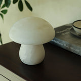 Mushroom Table Lamp  White Alabaster Design - Detailed view