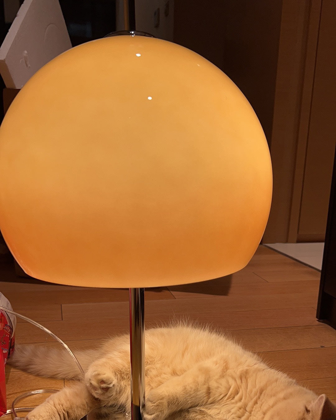 Retro Table Lamp  Amber Glass Dome Shade - Product detail 11