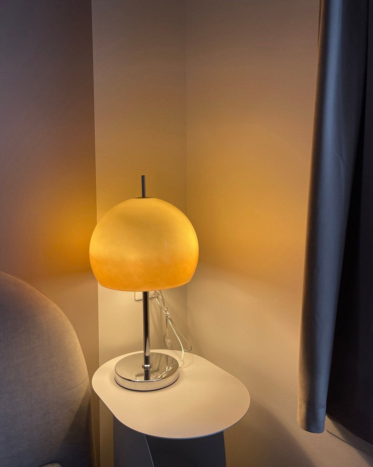 Retro Table Lamp  Amber Glass Dome Shade - Product detail 16