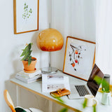 Retro Table Lamp  Amber Glass Dome Shade - Product detail 32