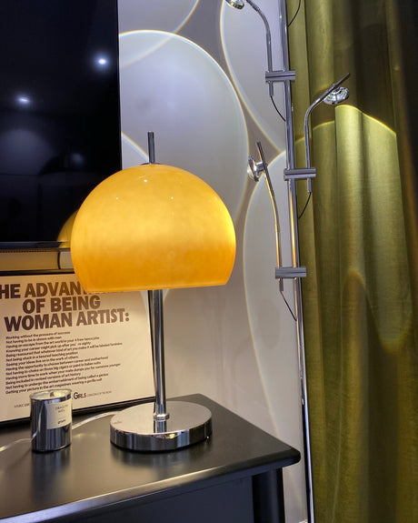 Retro Table Lamp  Amber Glass Dome Shade - Product detail 33