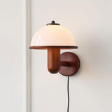 Modern Wood Wall Lamp  Oak Dome Shade Design - Product detail 6