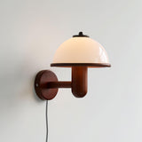 Modern Wood Wall Lamp  Oak Dome Shade Design - Product detail 9