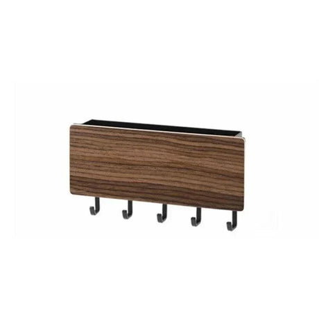 Wall Key Holder  Bamboo Wood 5-Hook Organizer - Product detail 8