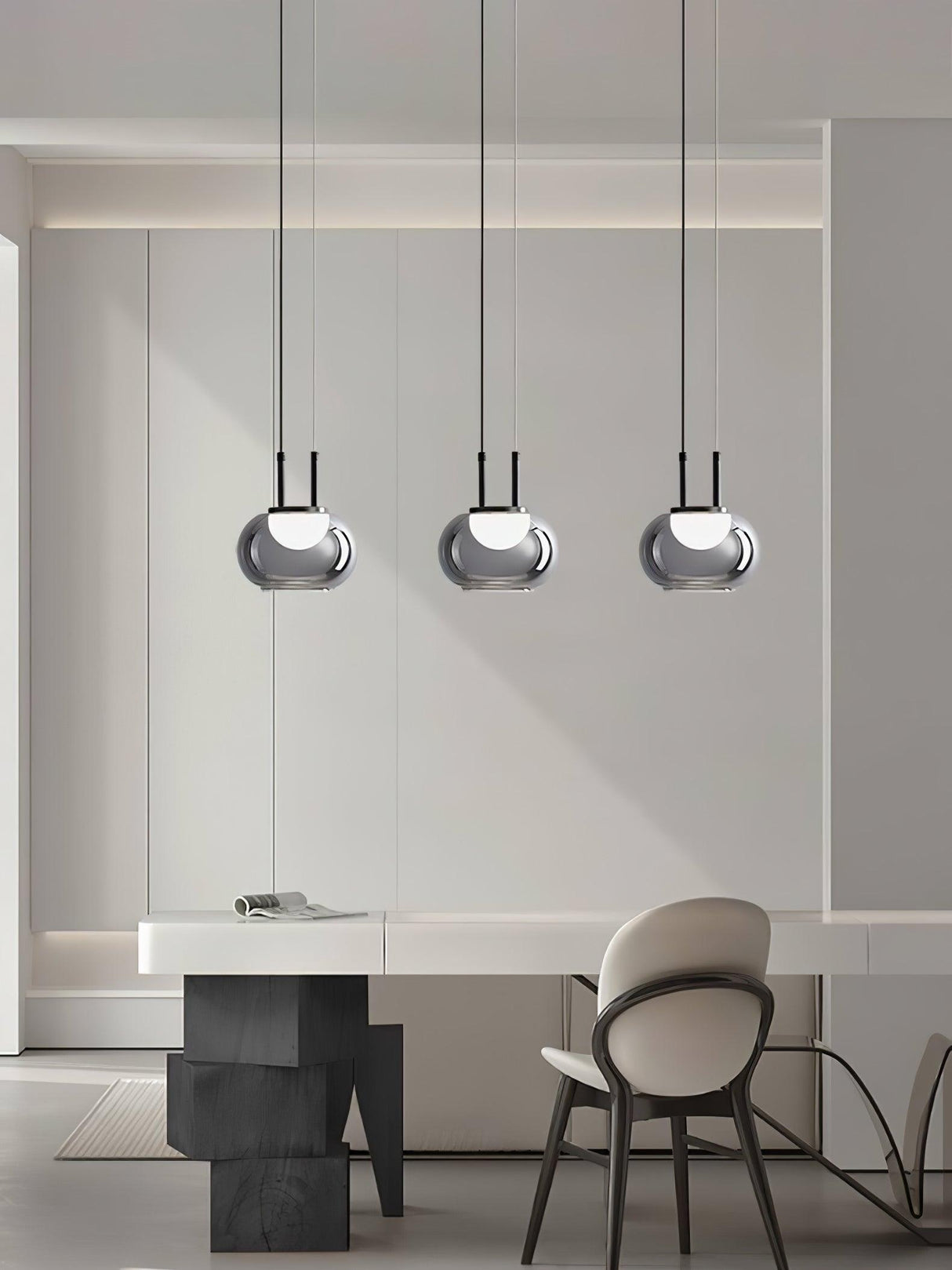 Modern Pendant Light  Smoked Glass Halo Design - Product detail 17