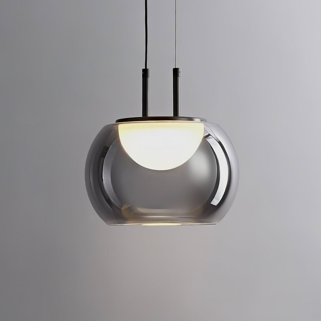 Modern Pendant Light  Smoked Glass Halo Design - Product example