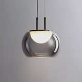 Modern Pendant Light  Smoked Glass Halo Design - Product example