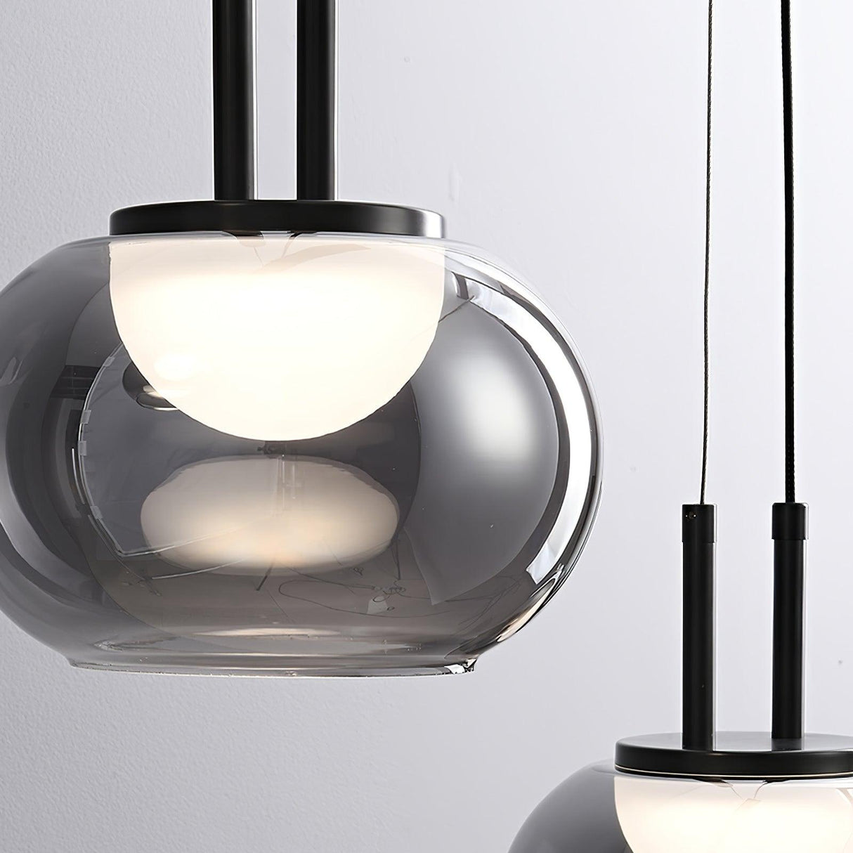 Modern Pendant Light  Smoked Glass Halo Design - Product detail 22