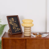 Modern Table Lamp  Ash Wood Base with Glass Shade - Product detail 7