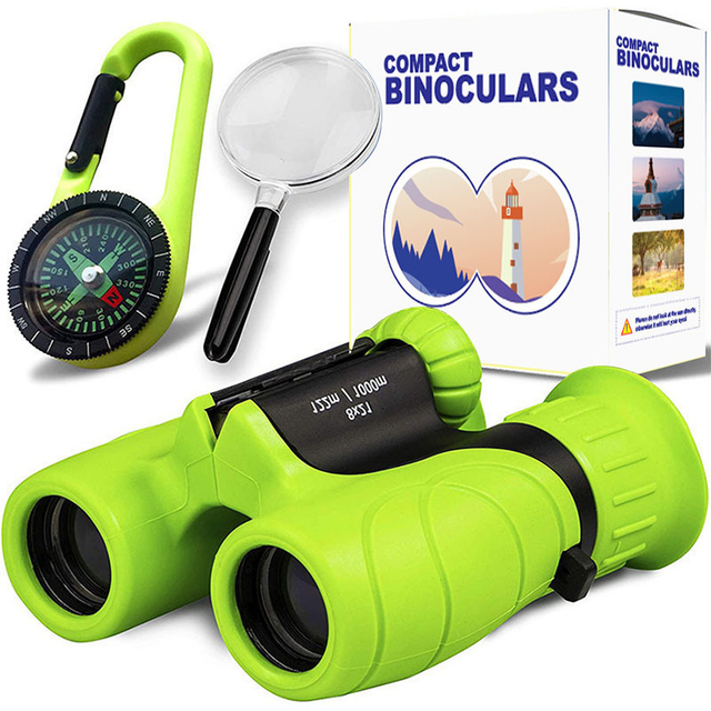 Kids Binoculars  8x21 Compact Outdoor Adventure Set - Product showcase