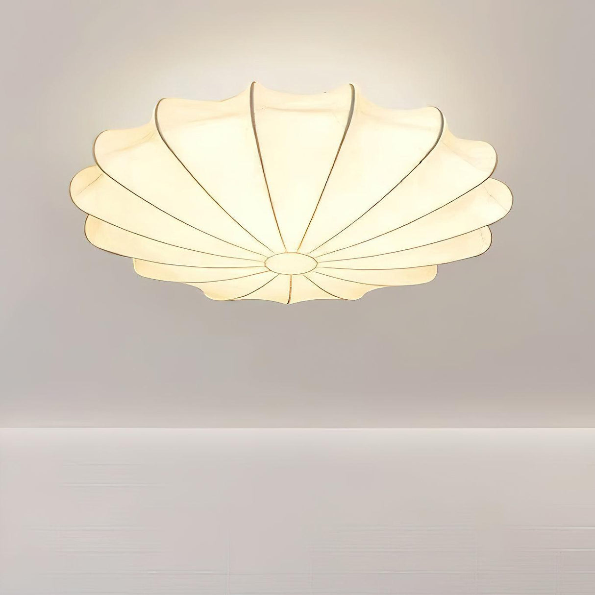 Shell Ceiling Light  Elegant Fluted Design - Product example