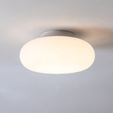 Modern LED Ceiling Light  White Oval Minimalist Design - Detailed view