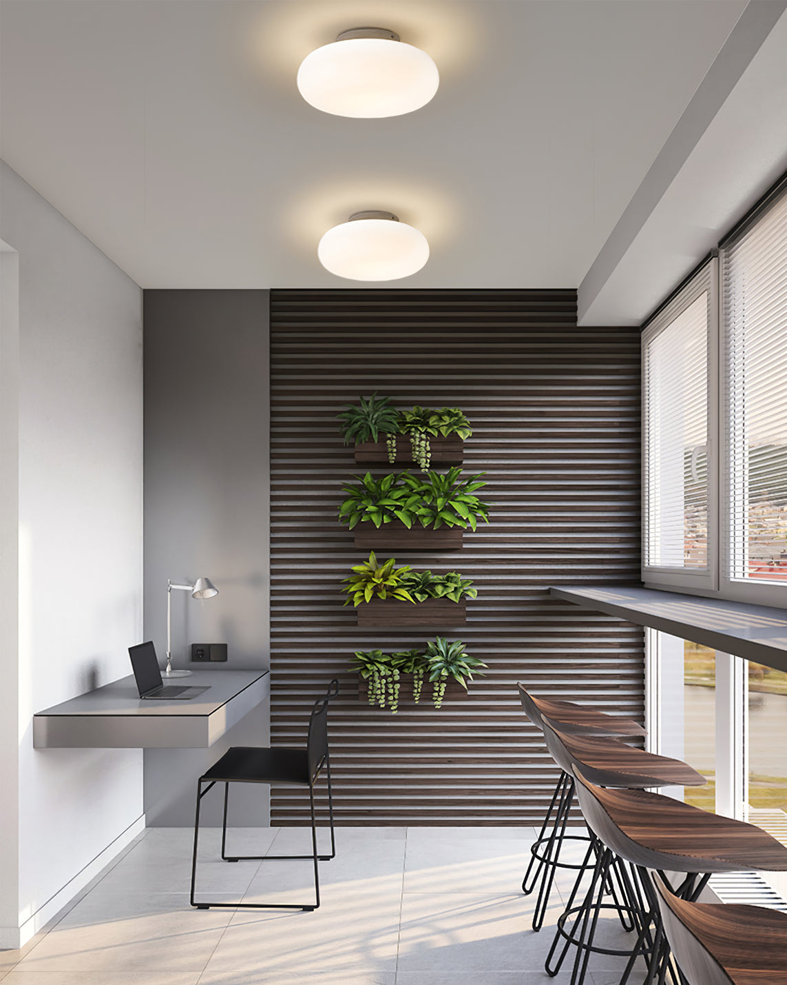 Modern LED Ceiling Light  White Oval Minimalist Design - Product detail 8
