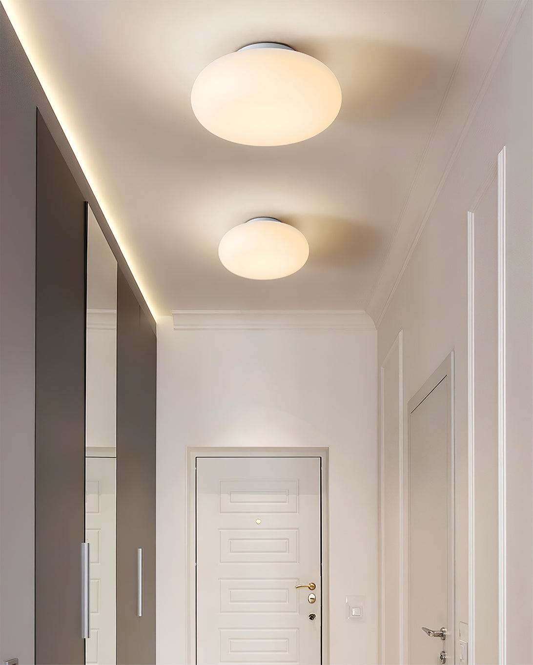 Modern LED Ceiling Light  White Oval Minimalist Design - Product detail 4