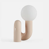 Modern Table Lamp  Curved Pink Resin with Glass Globe - Product detail 20