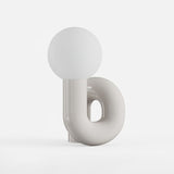 Modern Table Lamp  Curved Pink Resin with Glass Globe - Product detail 35