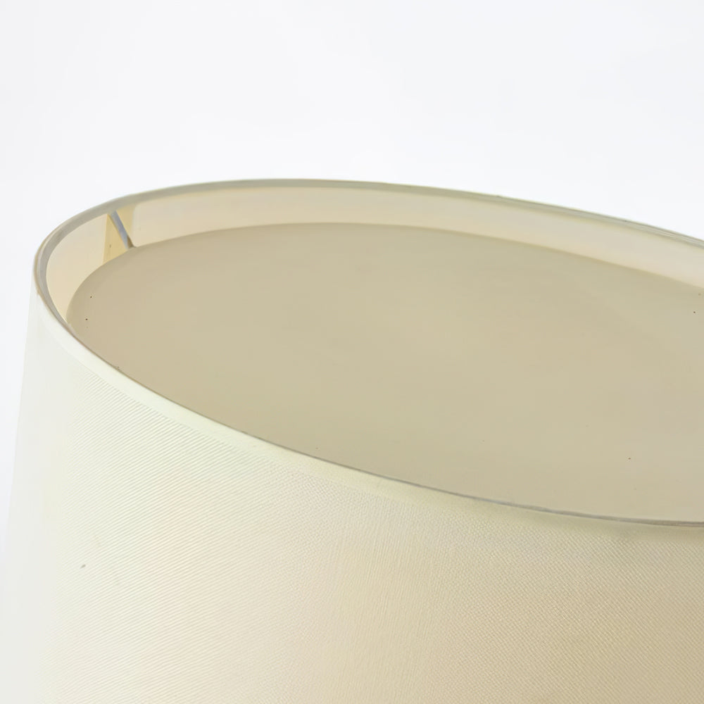 Modern Table Lamp  Dark Wood Base Golden Accents - Product detail 4