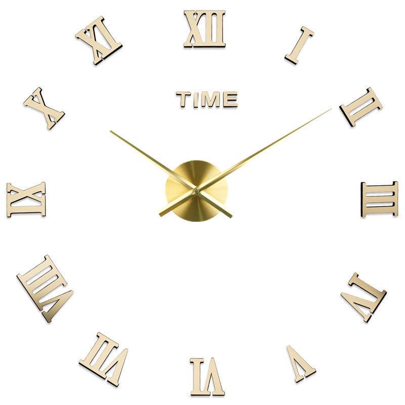 Modern Wall Clock  Roman Numeral Silver Mirror Design - Product detail 5