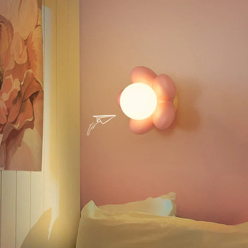 Floral Wall Light  Cream Petal Design - Product example