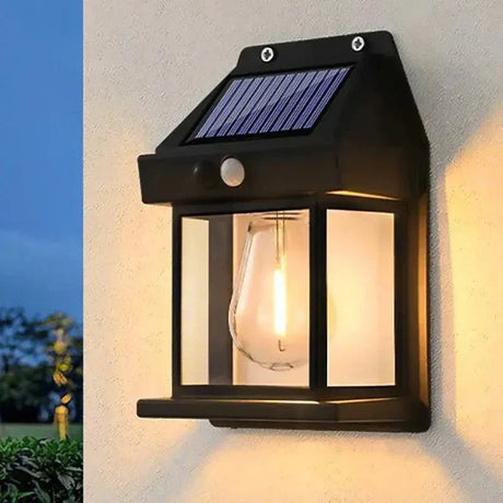 Vintage Solar Wall Light  Motion Sensor LED Lantern - Detailed view
