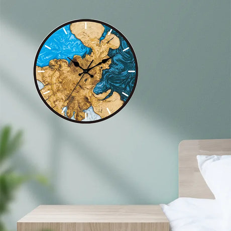 Natural Wood Wall Clock  Live Edge Design With Roman Numerals - Product detail 7