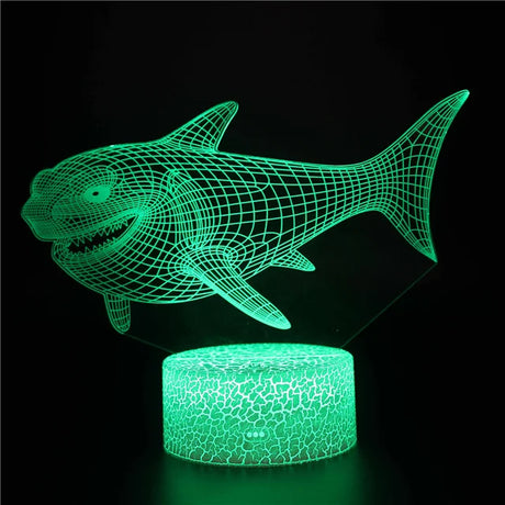 3D Shark Night Light  LED Illusion Lamp - Product detail 11