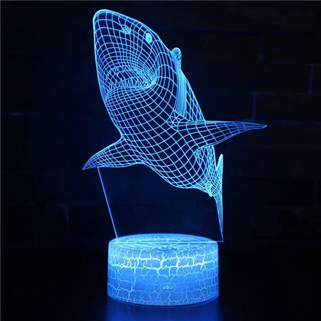 3D Shark Night Light  LED Illusion Lamp - Product detail 9